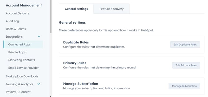 App Settings Page V