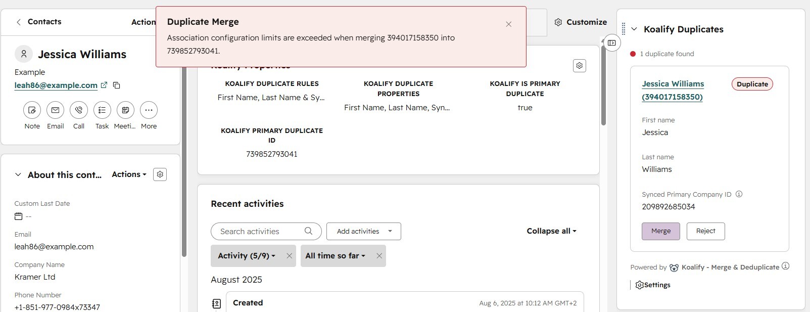 Association limit when merging in HubSpot