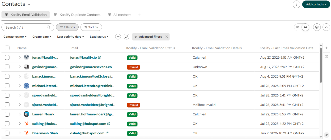 Catch-all, role-based, disposable what your HubSpot email validation results actually mean