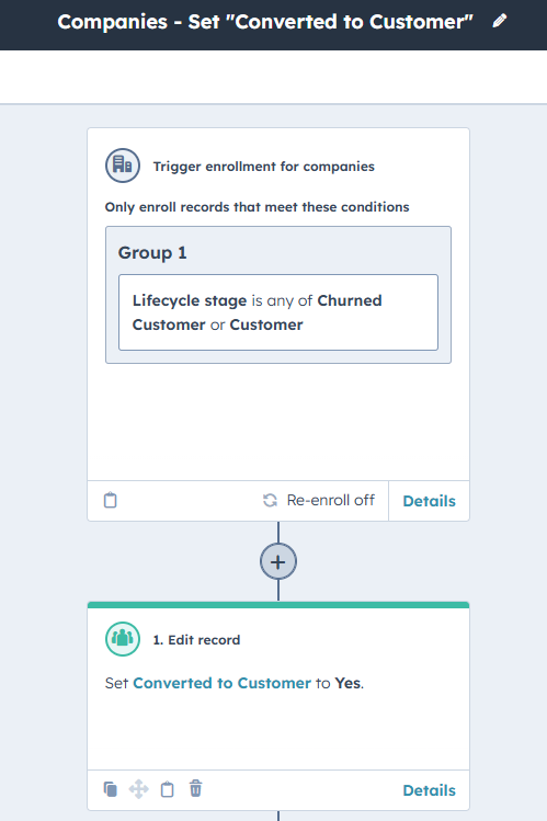 Companies - Set Converted to Customer