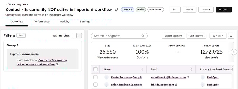 Contact - Is currently NOT active in important workflow