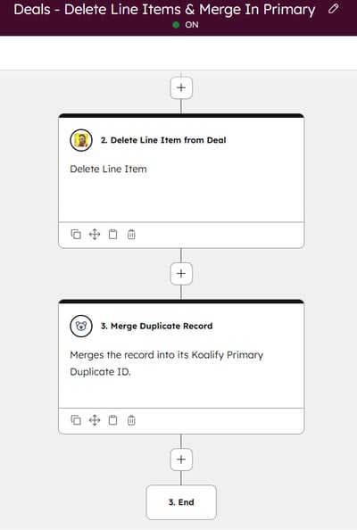 Deals - Delete Line Items & Merge In Primary