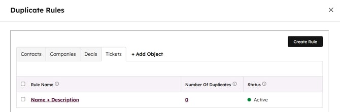 Default Koalify Duplicate Rules for Tickets