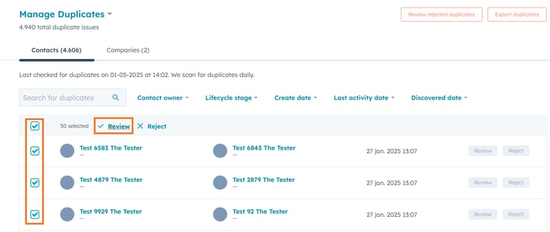 How to Bulk Merge Contacts Using HubSpots Duplicate Management Tool