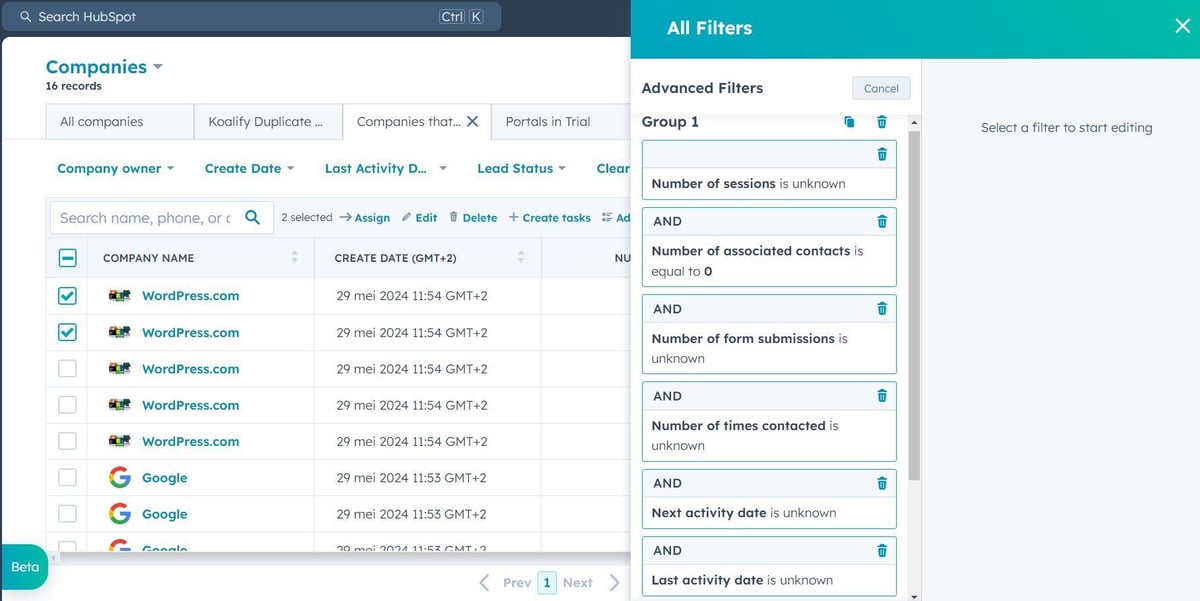 How to Identify Irrelevant Company Records in HubSpot