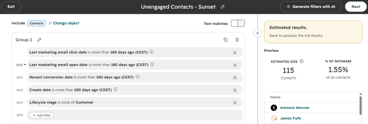 How to build a sunset policy in HubSpot