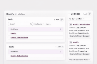 How to include associated record data in HubSpot duplicate detection (with Koalify)