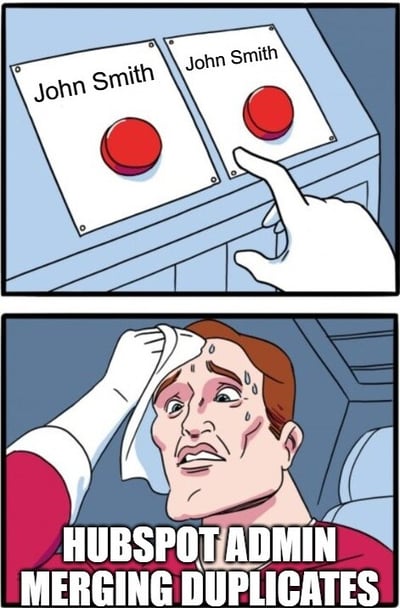 Hubspot Admin Merging Duplicates
