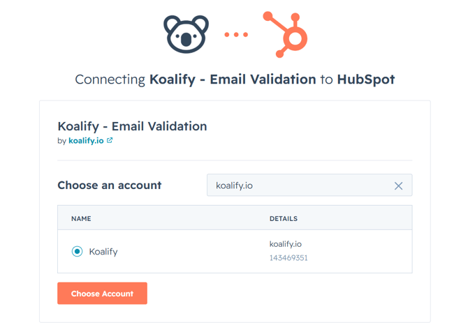 Install the Koalify plugin for Email Validation in HubSpot