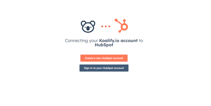 Koalifiy Install - Sign-in to your HubSpot account