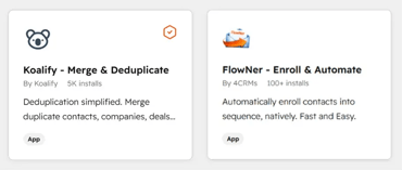 Deduplicate first, then enrol the clean contact in a HubSpot sequence