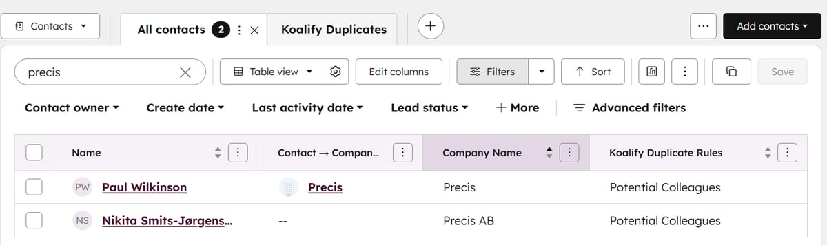 Koalify helps it can identify likely relationships