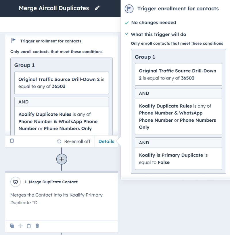 Merge Aircall Duplicates with a Workflow