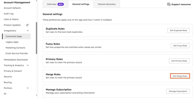 Navigate to Koalify Setting & Custom Merge Rules