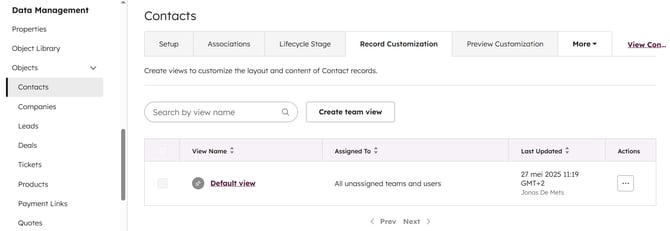 Navigate to the Record Customization tab to set the Koalify duplicate cards