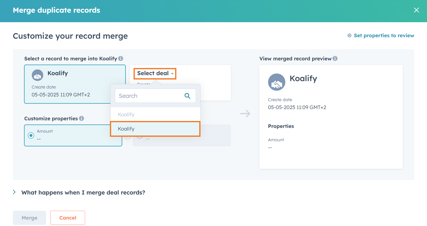 Merge Deal How to Merge Deals in HubSpot (Safely, Manually or in Bulk)
