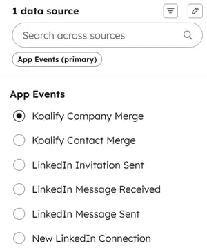 Select the app event you want to use
