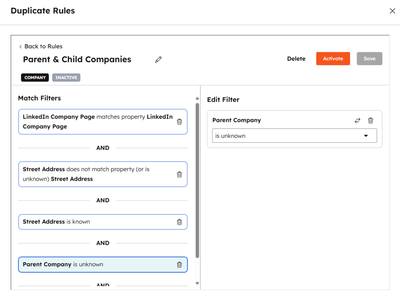 Use Koalify Duplicate Rules to Detect Parent–Child Relationships 2