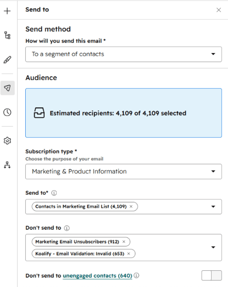 Use the list as an exclusion on your emails