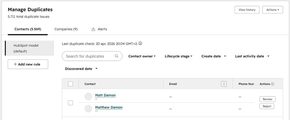 Why HubSpots Duplicate Management Tool Doesnt Cover Services