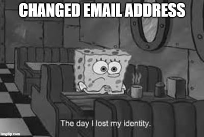 changed email address
